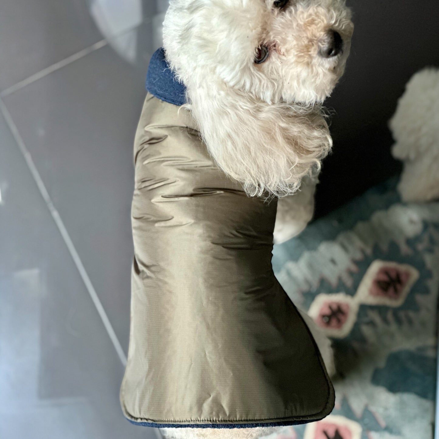 Cappotto Reversibile in Cachemire e Tessuto Impermeabile