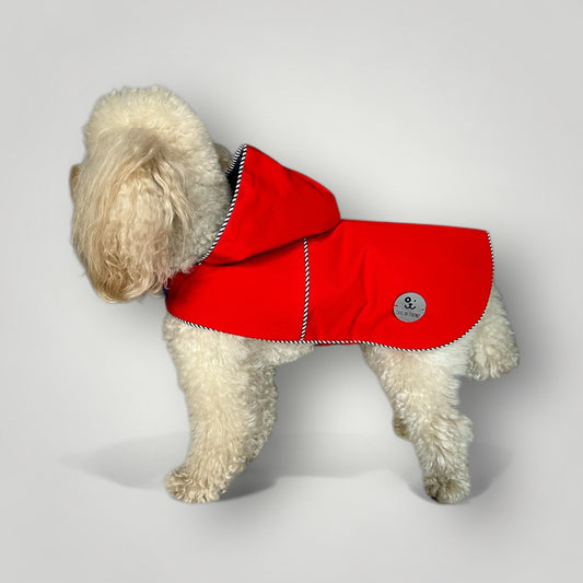 Imperméable Rouge Red Riviera pour Chien – Luxe & Fait Main | Dog in Trend