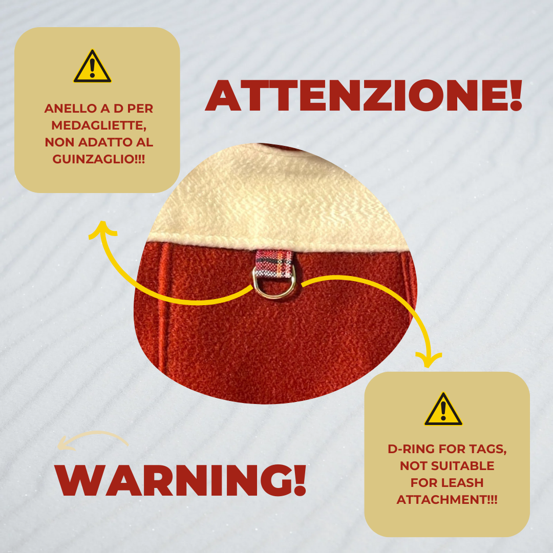 Cappotto in Puro Cachemire Bicolore Panna e Rosso Mattone