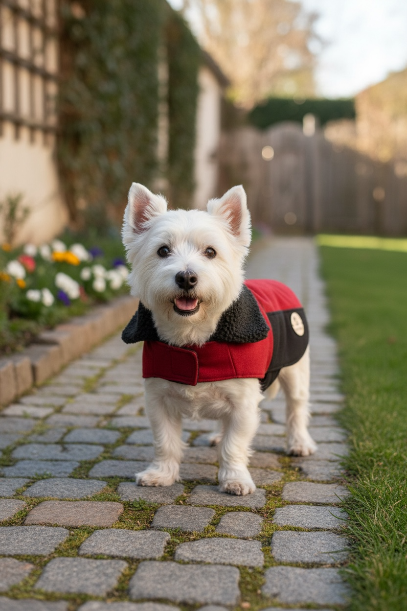Manteau de Luxe pour Chien Bordeaux et Noir en Laine et Cachemire – Pièce Unique | Made in Italy Taille L